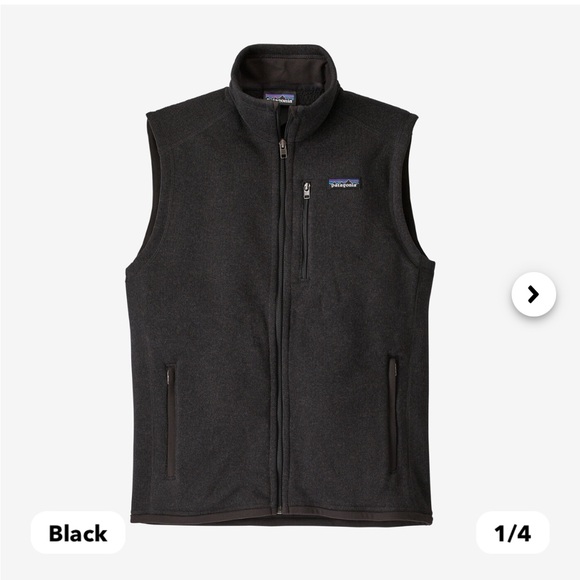 Patagonia Men's Better Sweater® Fleece Vest size small, black - Picture 1 of 4